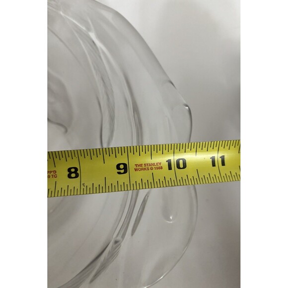 Vintage Crystal Clear Industries CALLA LILY Serving Bowl – Elegant Glass Design - Picture 5 of 6